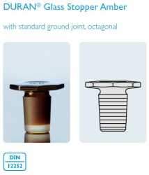 duran wheaton kimble - AMBER glass stopper - DURAN 12/21