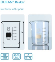 duran wheaton kimble - Beaker, Low Form, 400 Ml Duran