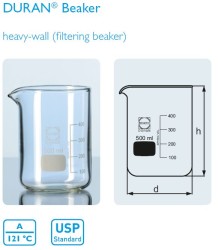 duran wheaton kimble - Beher, kalın kenarlı 1000 ml