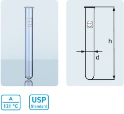 duran wheaton kimble - Deney tüpü, DURAN, düz ağızlı 8 x 70 mm 100 adet