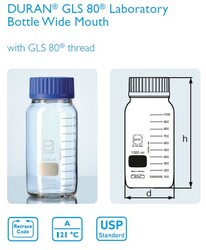 duran wheaton kimble - DURAN bottle wide neck GLS 80 complete 5000 ml