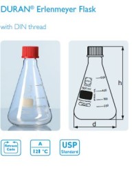 duran wheaton kimble - Erlenmeyer Flask, with DIN thread 100 ml