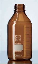 duran wheaton kimble - Laboratuvar Şişesi (Amber) Kapaksız,500 ml 