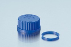 Duran Group - Screw Cap for Lab. Bottles,Blue, from PP, with lip seal,GL45