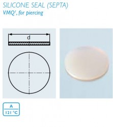 duran wheaton kimble - Silicone rubber seals (VMQ), for GL 32, for piercing (Septa)