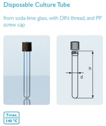 duran wheaton kimble - Tüp kültür Ar-Glass 16x160 mm siyah kapaklı 100 adet