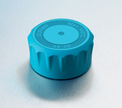 duran wheaton kimble - YOUTILITY Screw Cap GL 45, Cyan Polypropylene, with ergonomic shape for DURAN® laboratory glass bottles with DIN thread